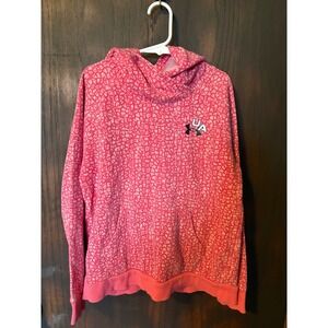 Under Armour Girls Pink Leopard Print Hoodie Sweatshirt Loose Fit YMD Medium